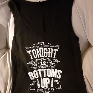 Women's "Tonight its bottoms up" Tank Top sz Mediu